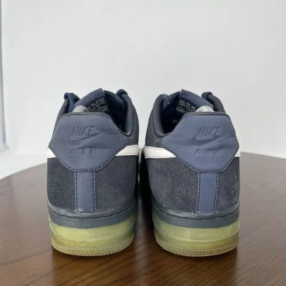 Nike Air Force 1 Shoes Men's Size 8 Blue Leather Low Max Air Sneakers 532252-410